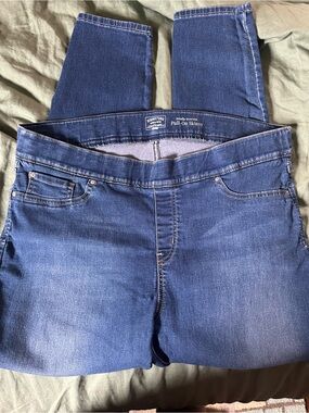 Signature by Levi Strauss Dark Blue Pull-On Skinny Jeans